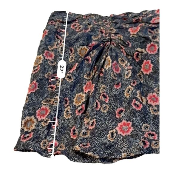 Isabel Marant Etoile Sevan Floral Print Ruched Multicolor Mini Skirt Sz 42 / 10 - Picture 9 of 9